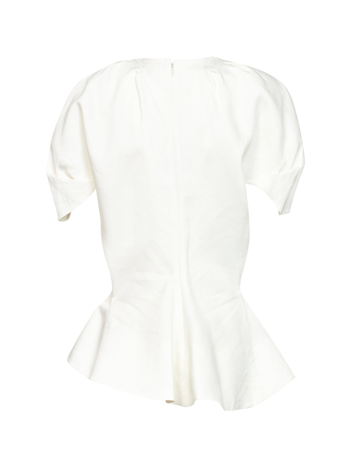 Natural linen and silk blend Rumi asymmetric top