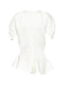 Natural linen and silk blend Rumi asymmetric top