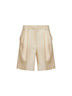 Shorts Auggie in cady di lana e seta avorio