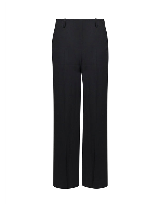 Black virgin wool Grenare straight-leg trousers