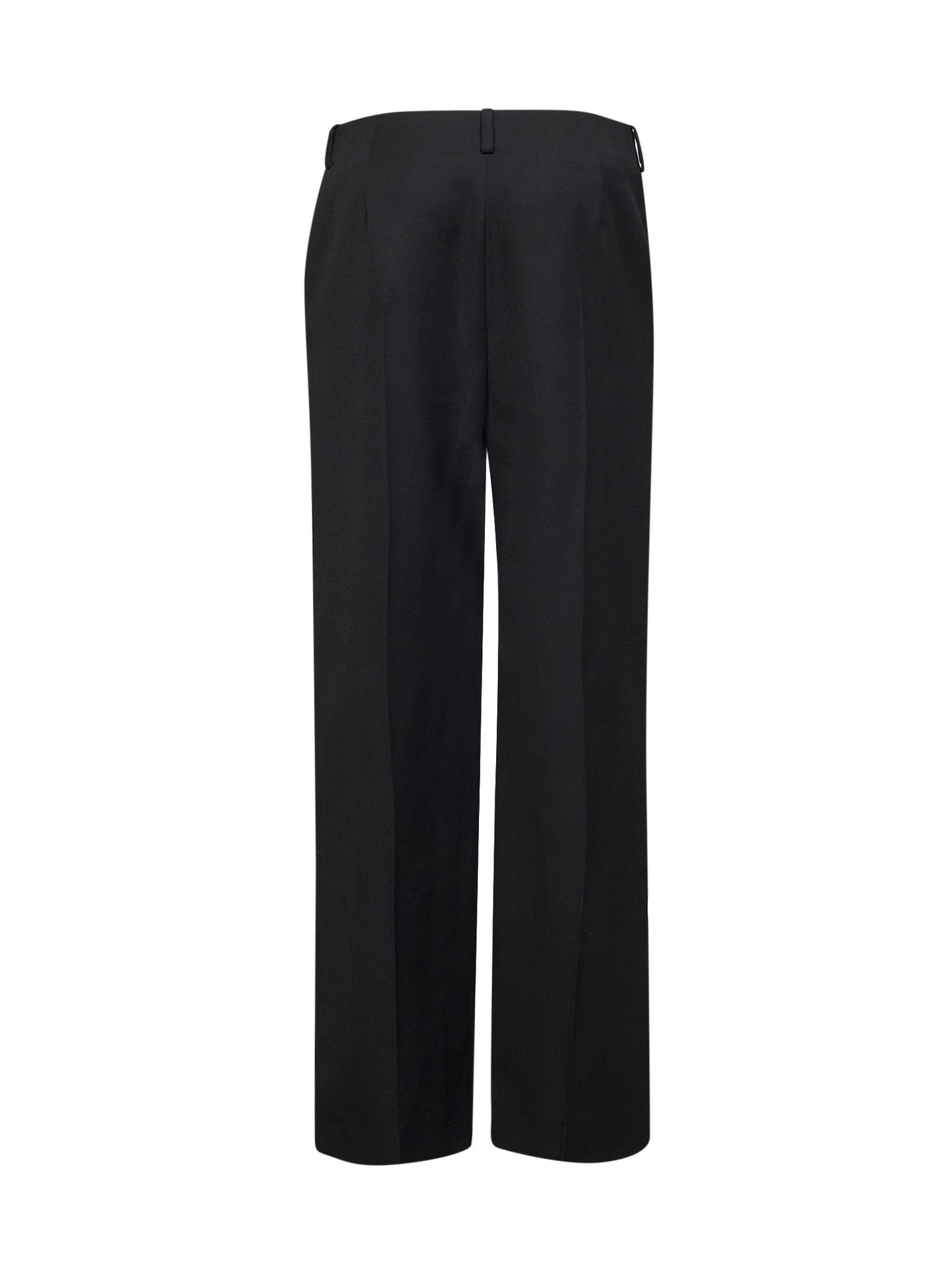 Black virgin wool Grenare straight-leg trousers