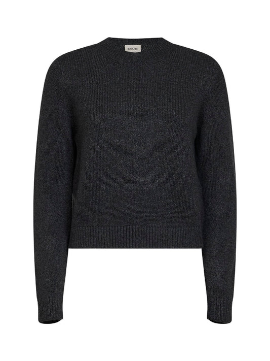 Maglia Leta in cashmere a punto jersey carbone