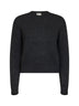 Charcoal jersey-stitch cashmere Leta sweater