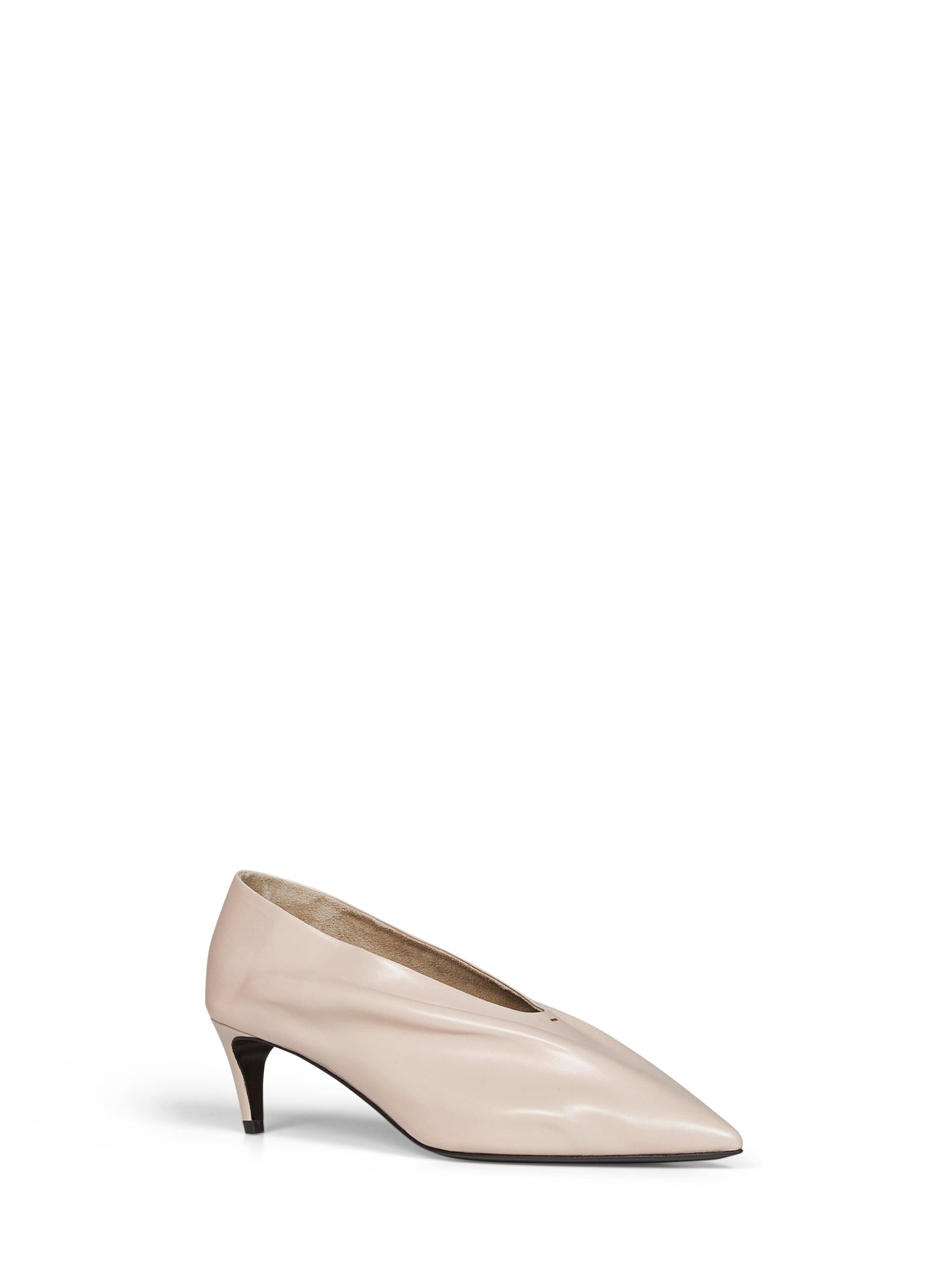 Nude glazed leather Miriam pumps
