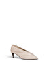 Nude glazed leather Miriam pumps