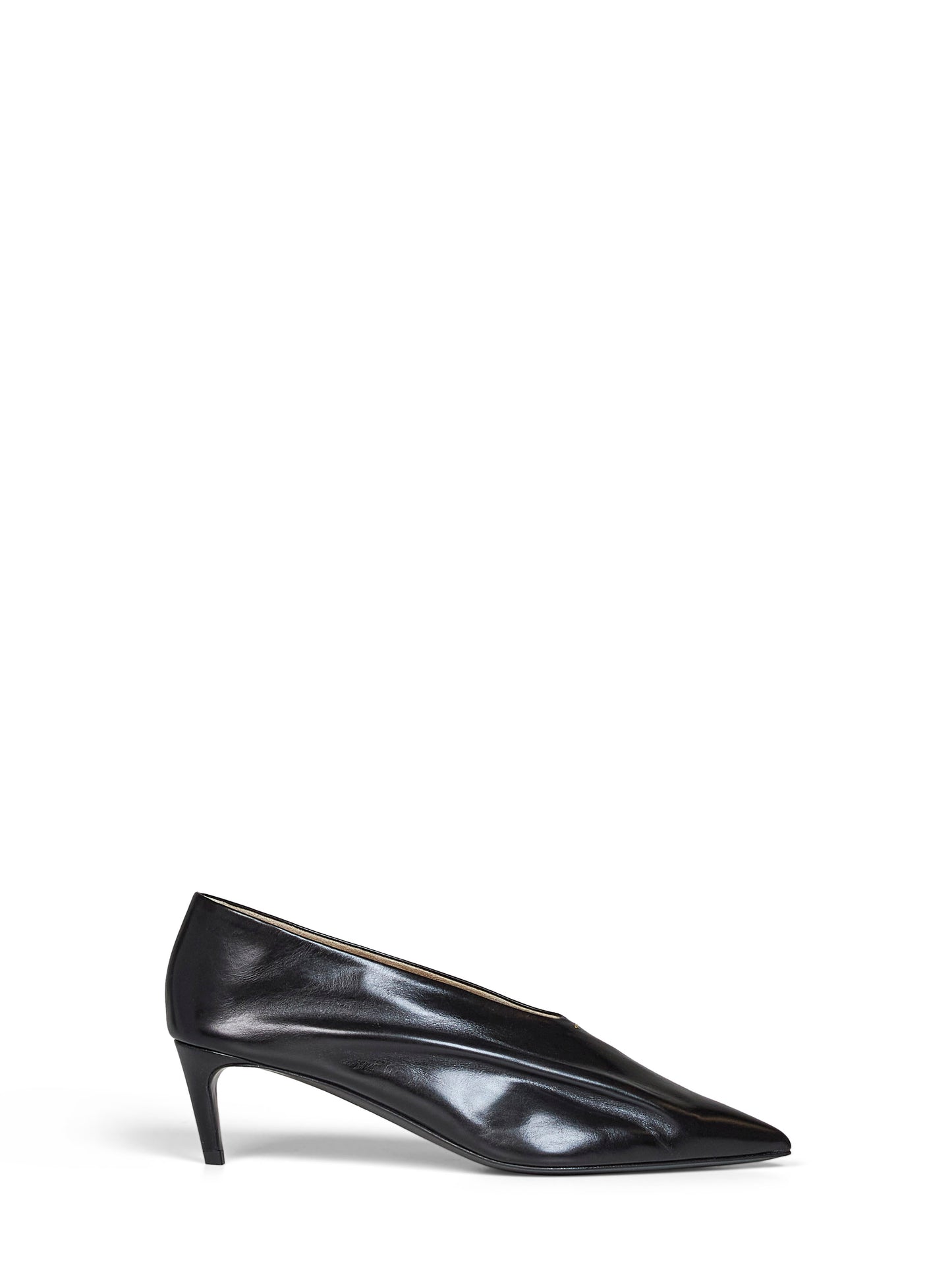 Décolleté Miriam in pelle lucida nera