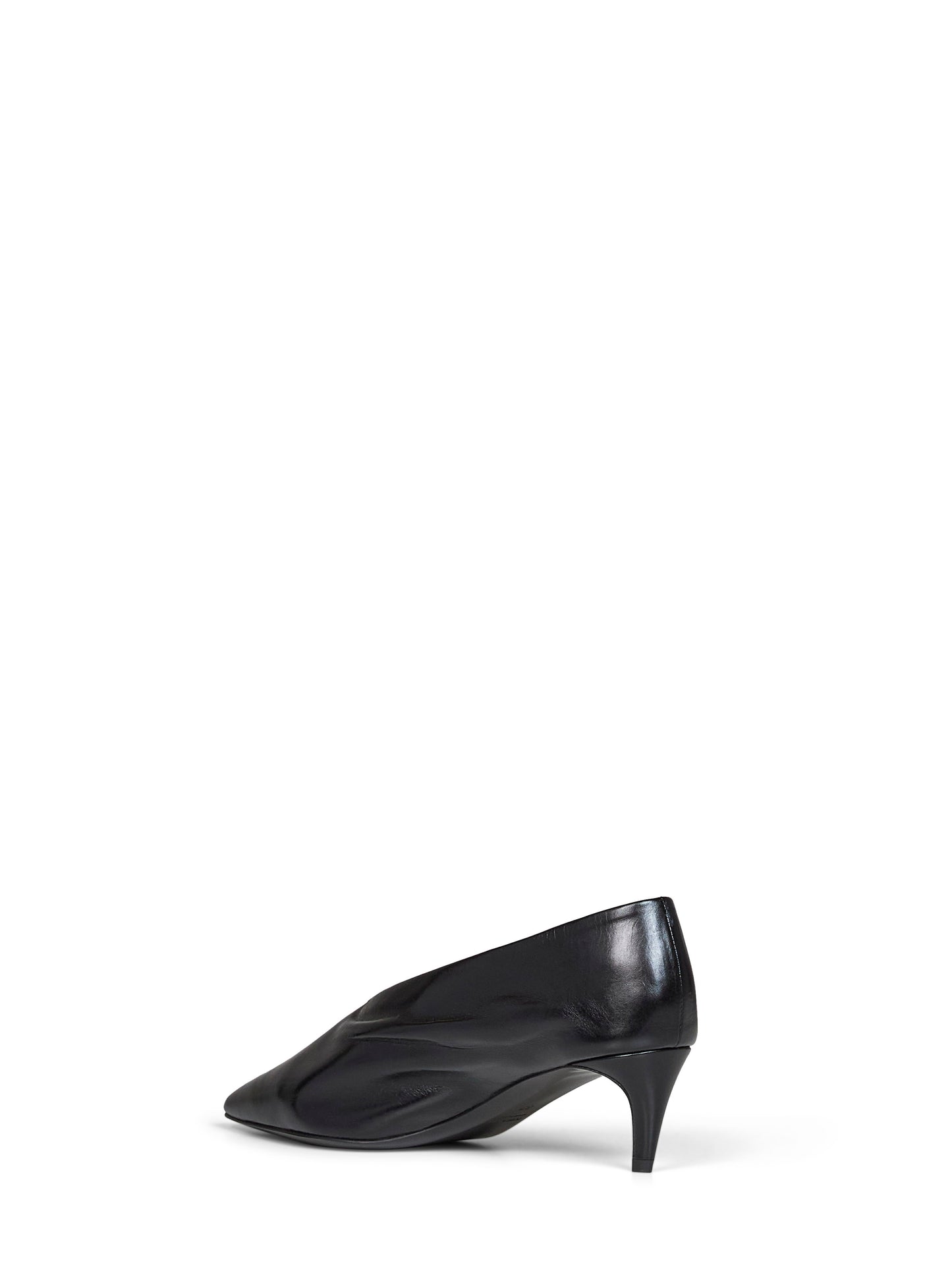 Décolleté Miriam in pelle lucida nera