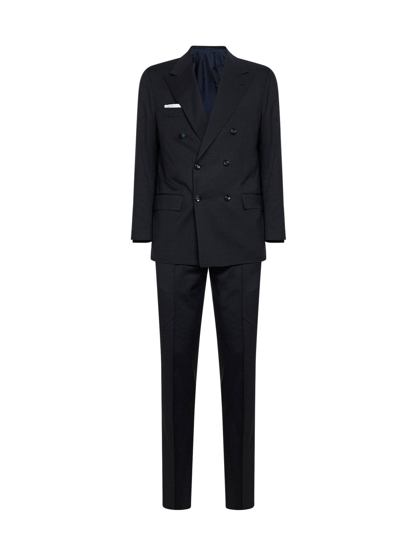 Abito doppiopetto in lana vergine blu navy