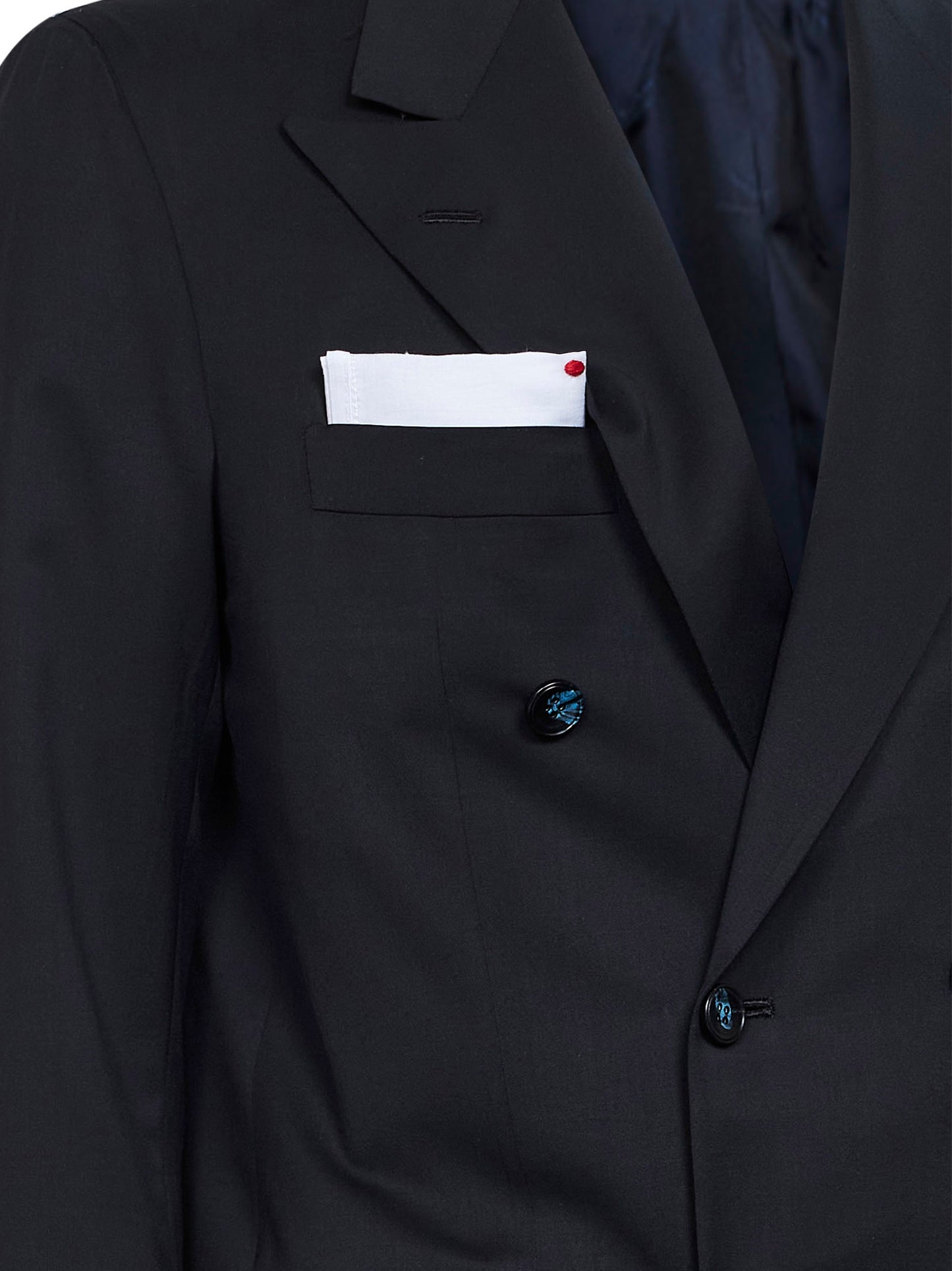 Abito doppiopetto in lana vergine blu navy