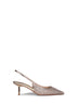 Platinum Gilda 60 mm jewelled slingbacks