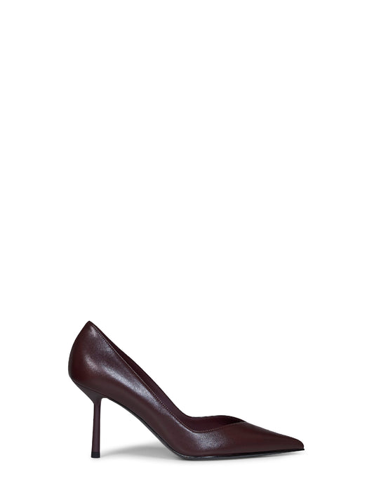 Décolleté Vivienne 80 mm in nappa ciliegia