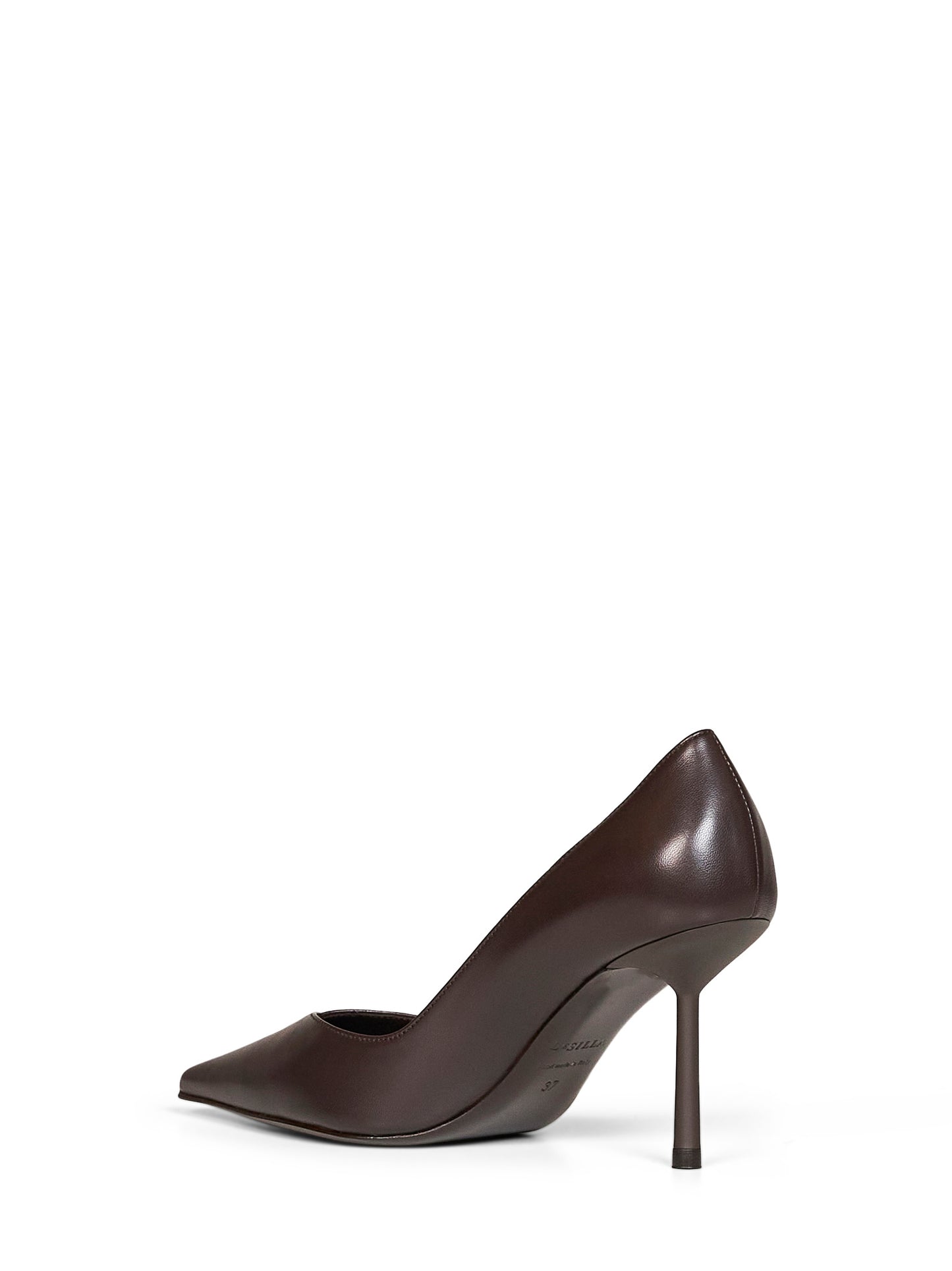 Décolleté Vivienne 80 mm in nappa marrone sacher