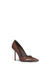 Wall brown patent leather Vivienne 100 mm pumps