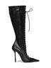 Black semi-polished nappa leather Colette 120 mm knee-high boots