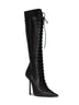Black semi-polished nappa leather Colette 120 mm knee-high boots