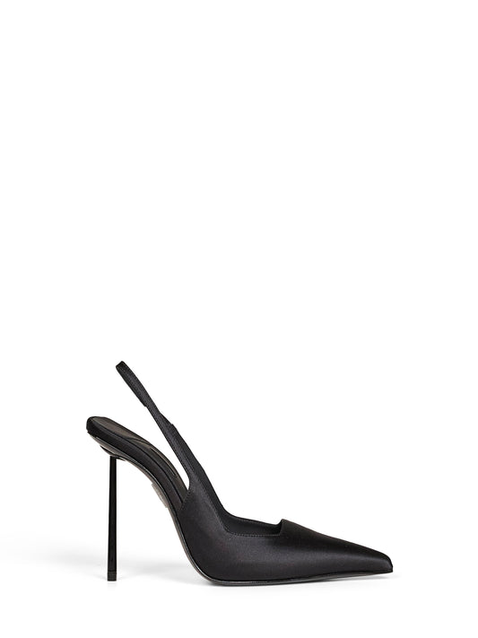 Slingback Amelia 120 mm in raso nero