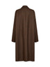 Cappotto oversize in lana a quadri marrone