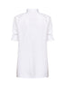 Camicia a maniche corte in popeline di cotone bianco