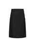 Charcoal wool reversed midi skirt