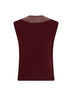 Burgundy virgin wool fuse knit vest