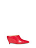 Mules Heel-less in pelle rossa