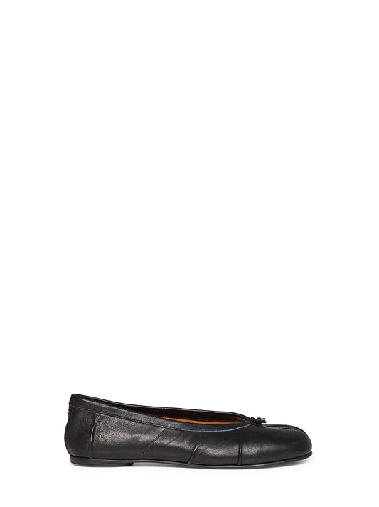 Black soft nappa leather Tabi ballet flats
