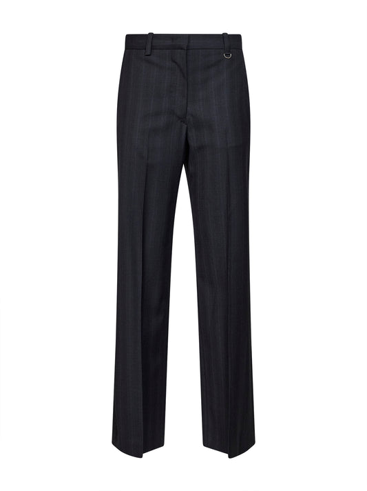 Dark anthracite check virgin wool Noanda trousers