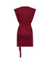 Dark burgundy jersey Marielle draped mini dress