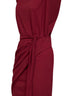Dark burgundy jersey Marielle draped mini dress