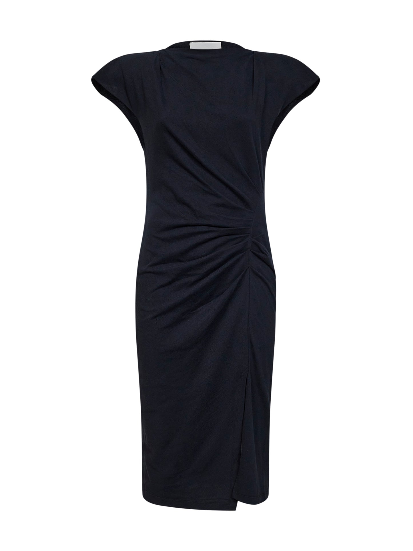 Black cotton jersey Nadeline midi dress