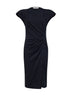 Black cotton jersey Nadeline midi dress