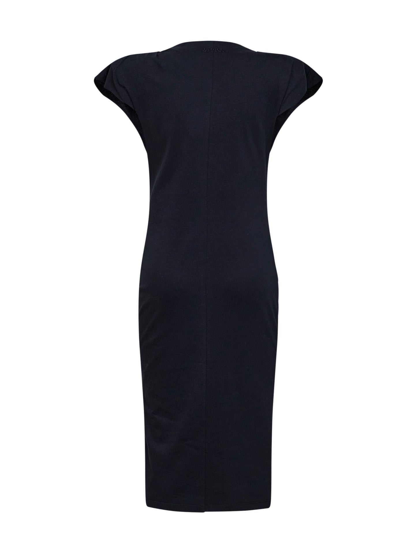 Black cotton jersey Nadeline midi dress