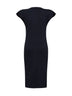 Black cotton jersey Nadeline midi dress