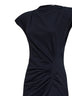Black cotton jersey Nadeline midi dress