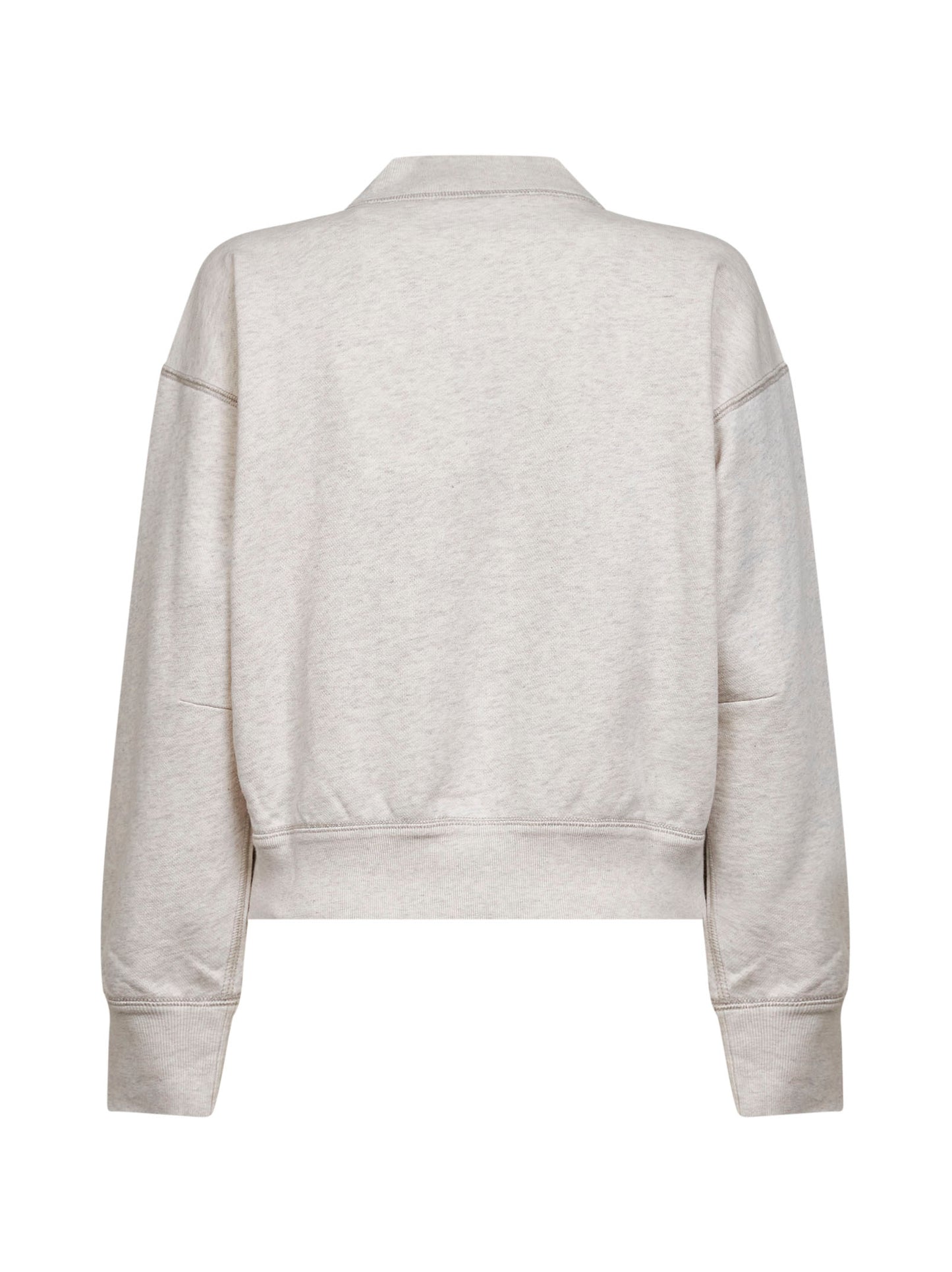 Felpa Moby in cotone ecrù con logo