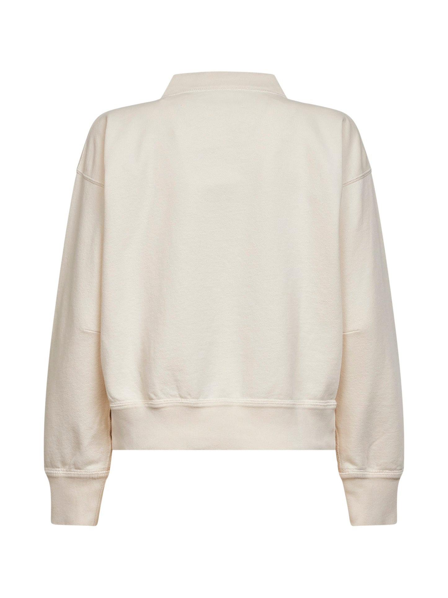 Felpa Moby in cotone ecrù con logo