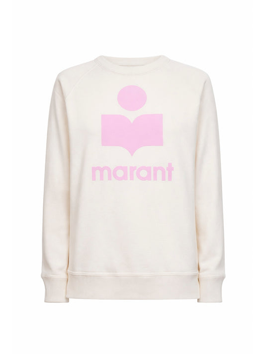 Felpa Millyny in cotone ecrù con logo