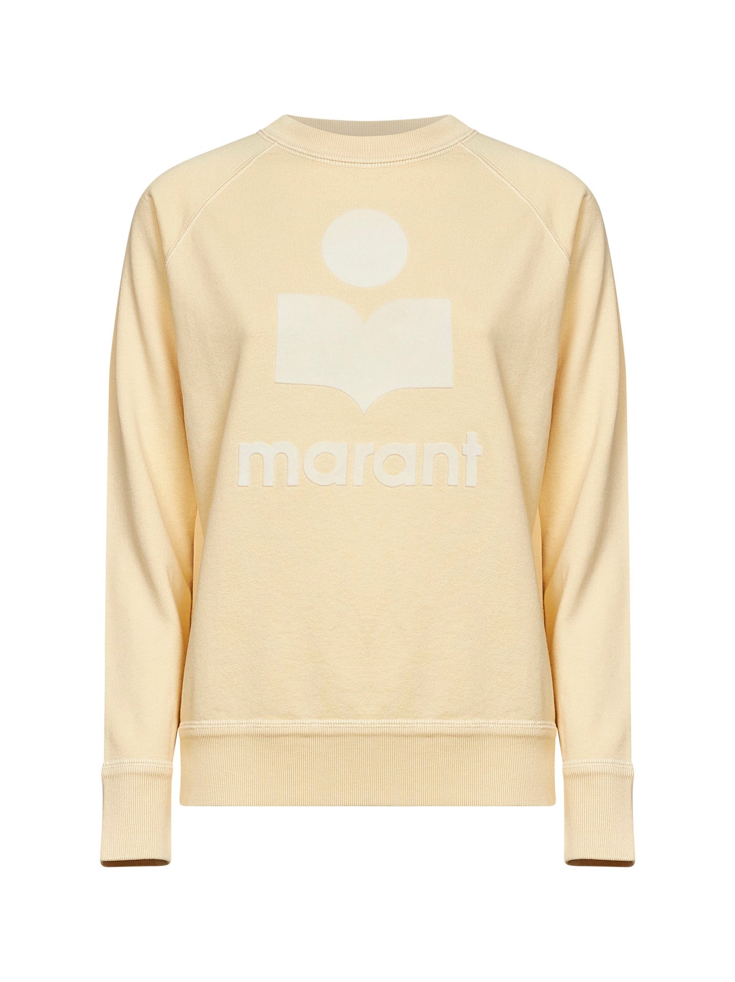 Felpa con logo Millyny in misto cotone giallo chiaro