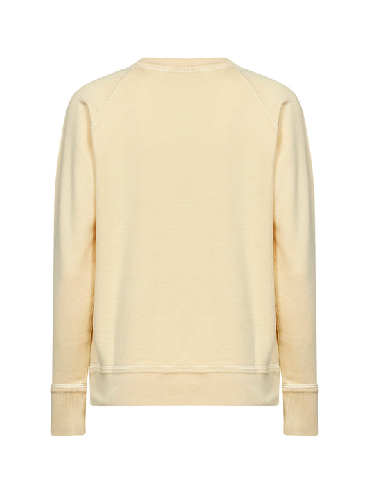 Felpa con logo Millyny in misto cotone giallo chiaro