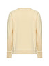 Felpa con logo Millyny in misto cotone giallo chiaro