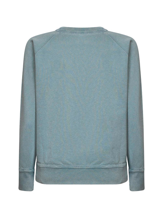 Felpa con logo Millyny in misto cotone verde salvia