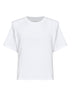 T-shirt con spalline Zelitos in jersey di cotone bianco