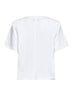 T-shirt con spalline Zelitos in jersey di cotone bianco