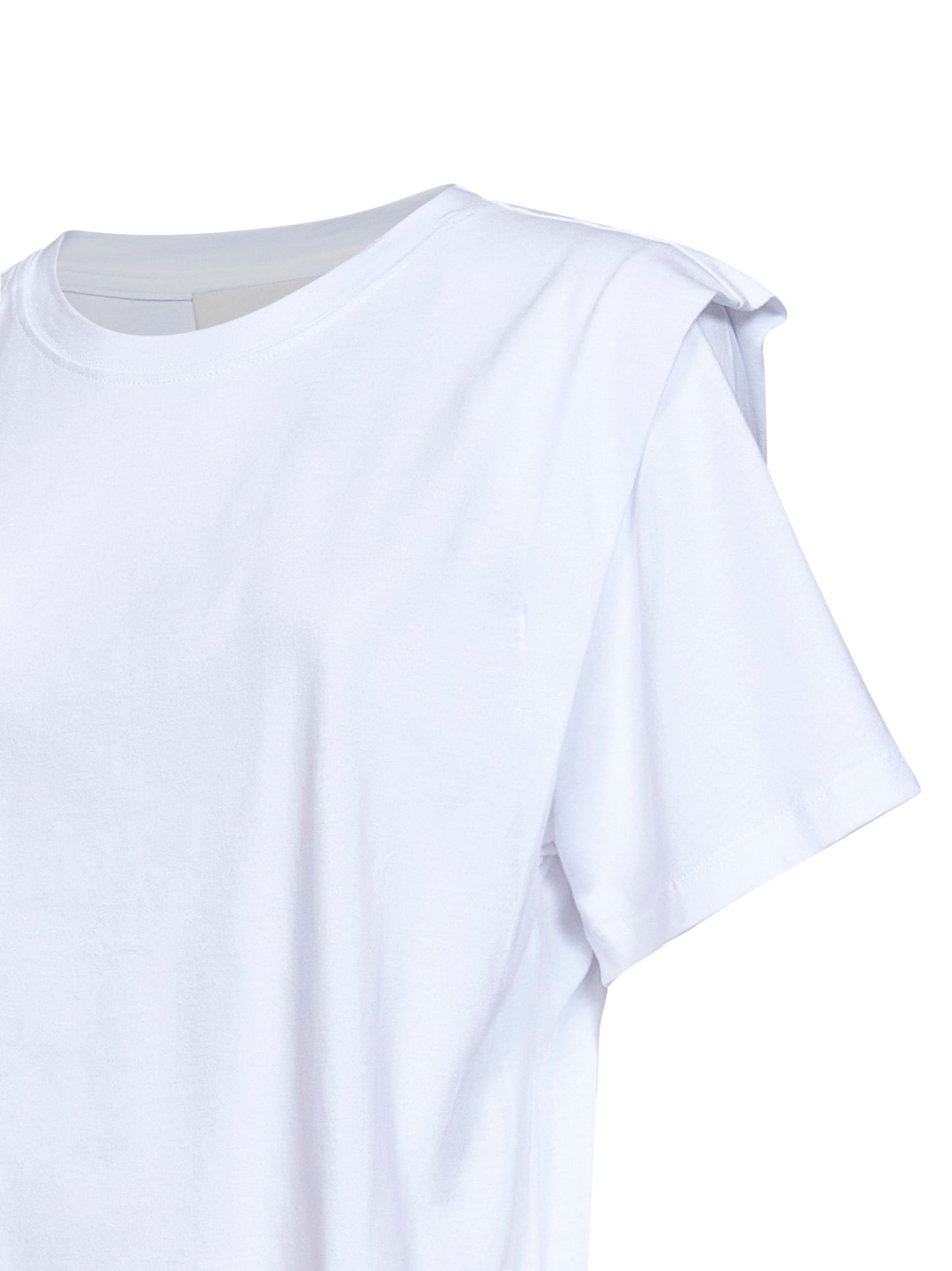 T-shirt con spalline Zelitos in jersey di cotone bianco