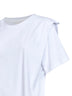T-shirt con spalline Zelitos in jersey di cotone bianco