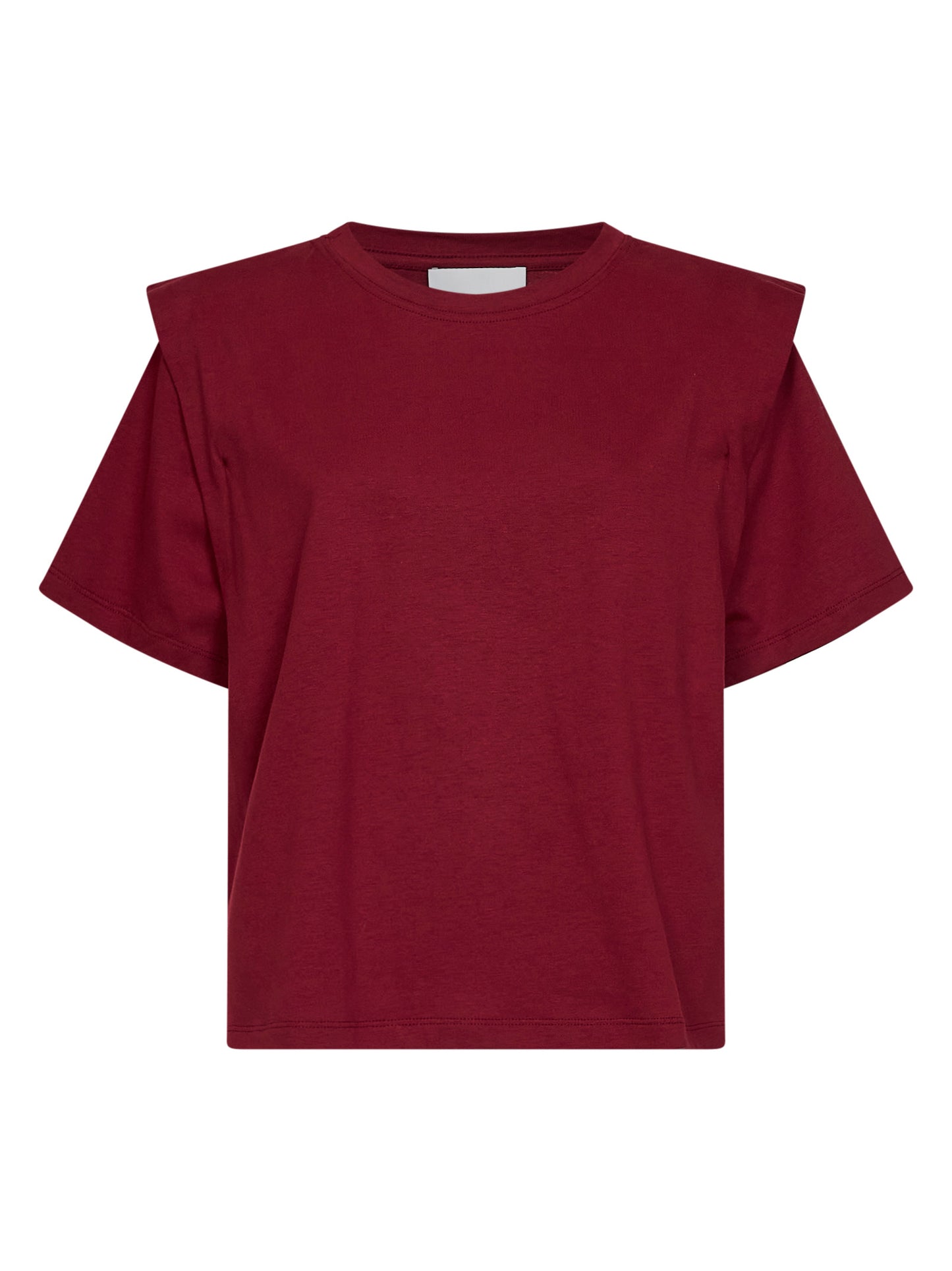 T-shirt con spalline Zelitos in jersey di cotone bordeaux scuro