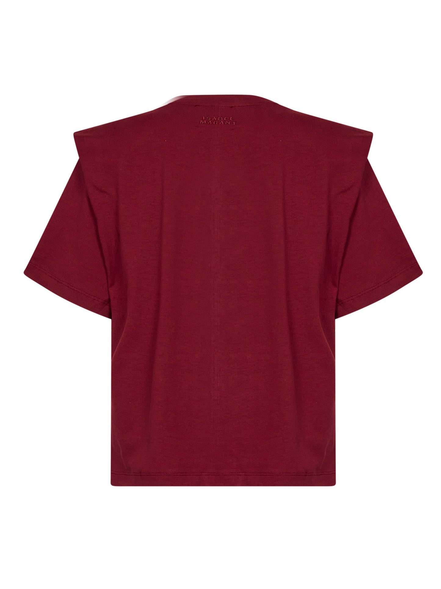 T-shirt con spalline Zelitos in jersey di cotone bordeaux scuro
