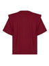 T-shirt con spalline Zelitos in jersey di cotone bordeaux scuro