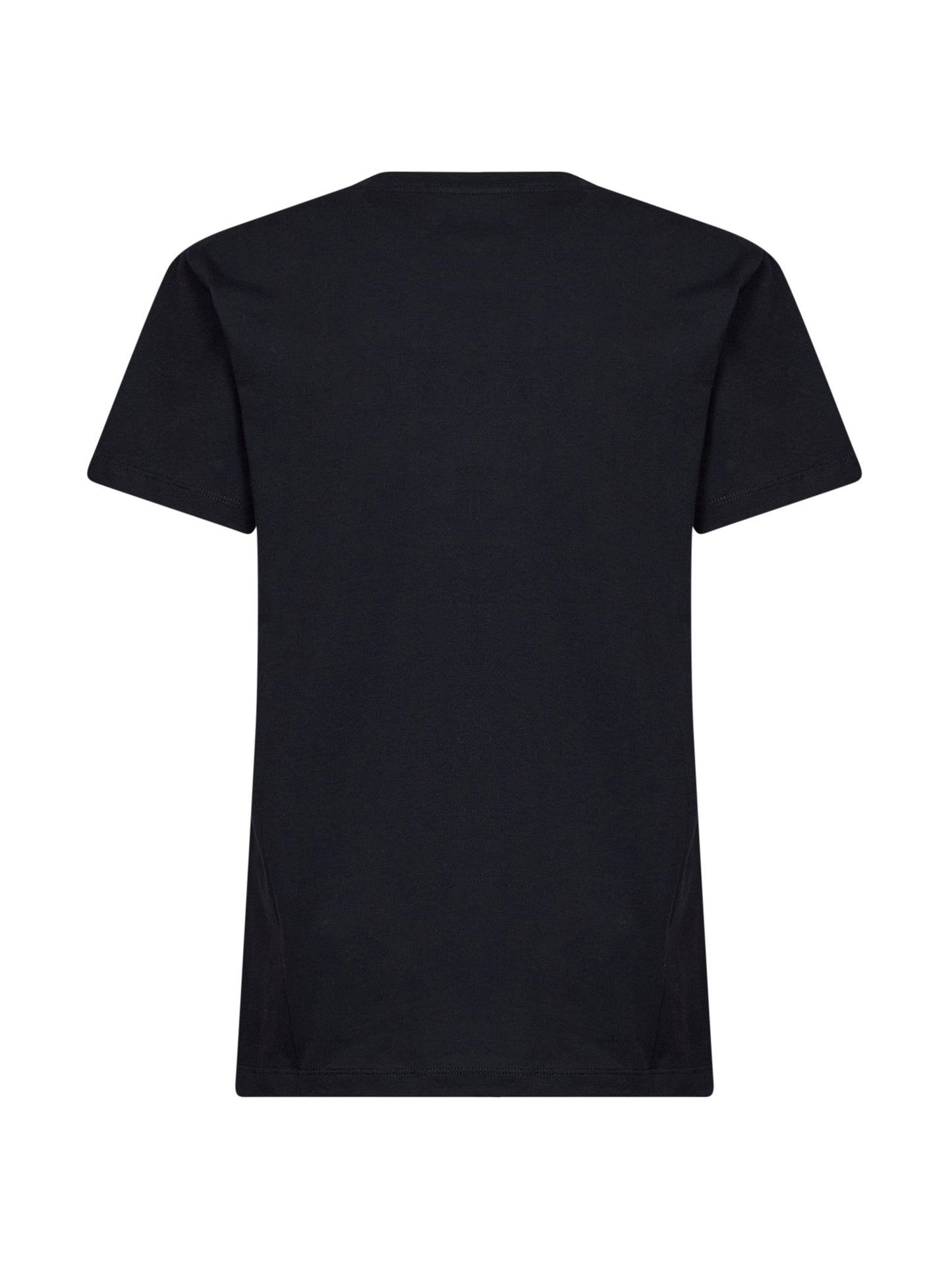 T-shirt con logo Aby in jersey di cotone nero