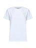 T-shirt con logo Aby in jersey di cotone bianco
